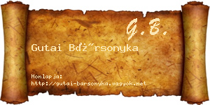 Gutai Bársonyka névjegykártya
